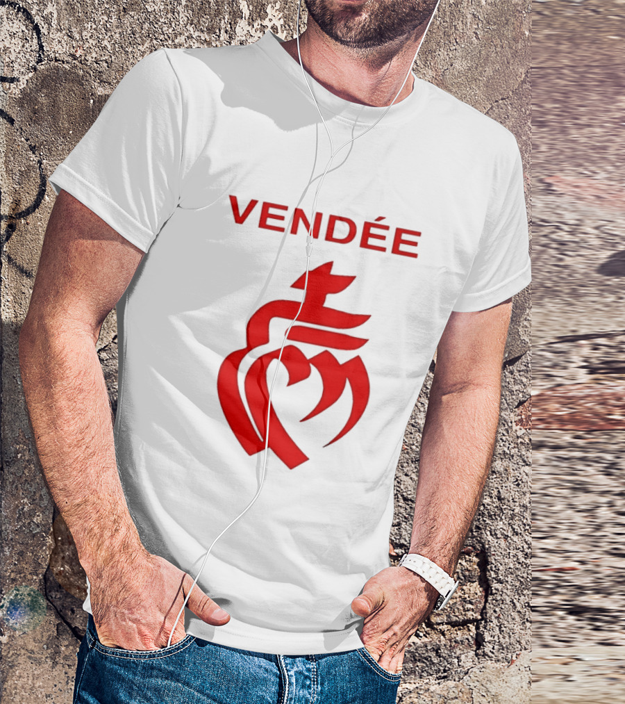 Vendée Sacred Heart Emblem France T-Shirt