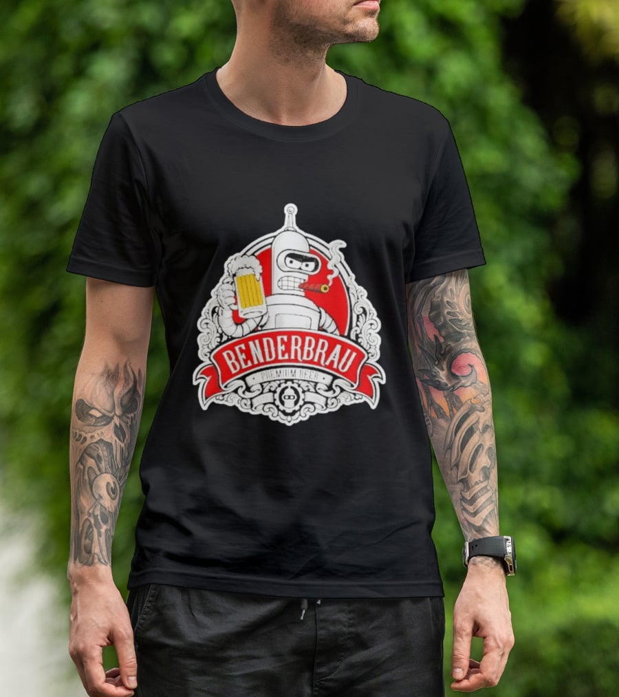 Benderbrau Premium Beer Futurama Bender T-Shirt