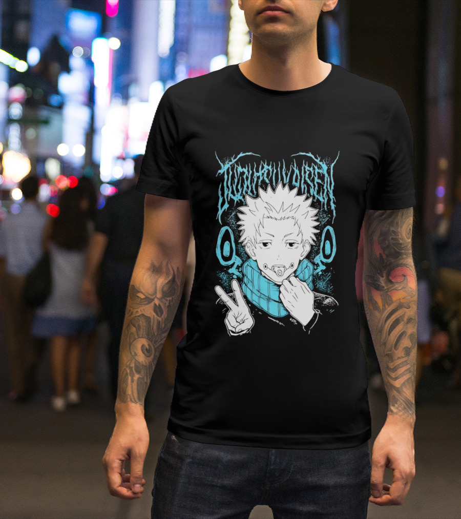Jujutsu Kaisen Yuji Itadori Anime Manga Peace Sign T-Shirt