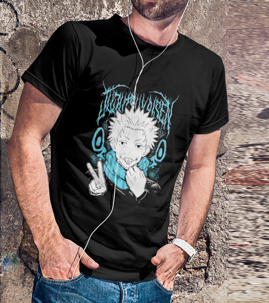 Jujutsu Kaisen Yuji Itadori Anime Manga Peace Sign T-Shirt