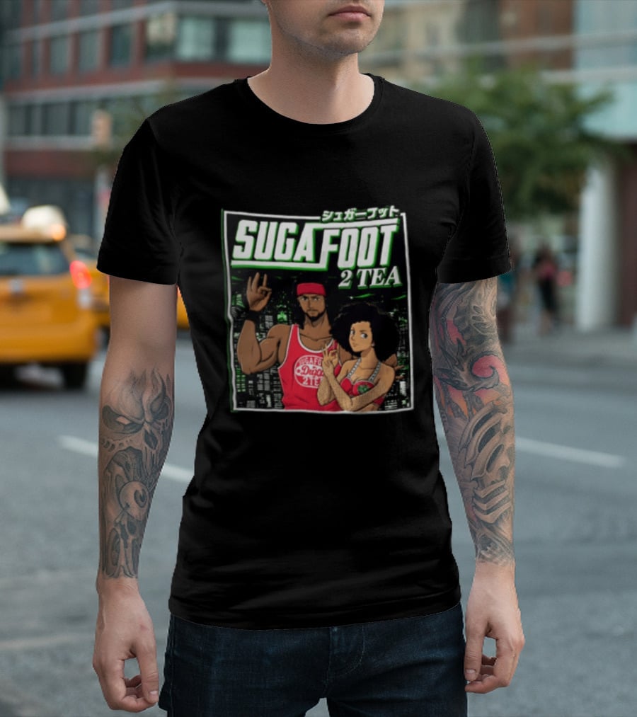Sugafoot 2 TEA Anime Duga Man With Dreadlocks Woman With Afro T-Shirt