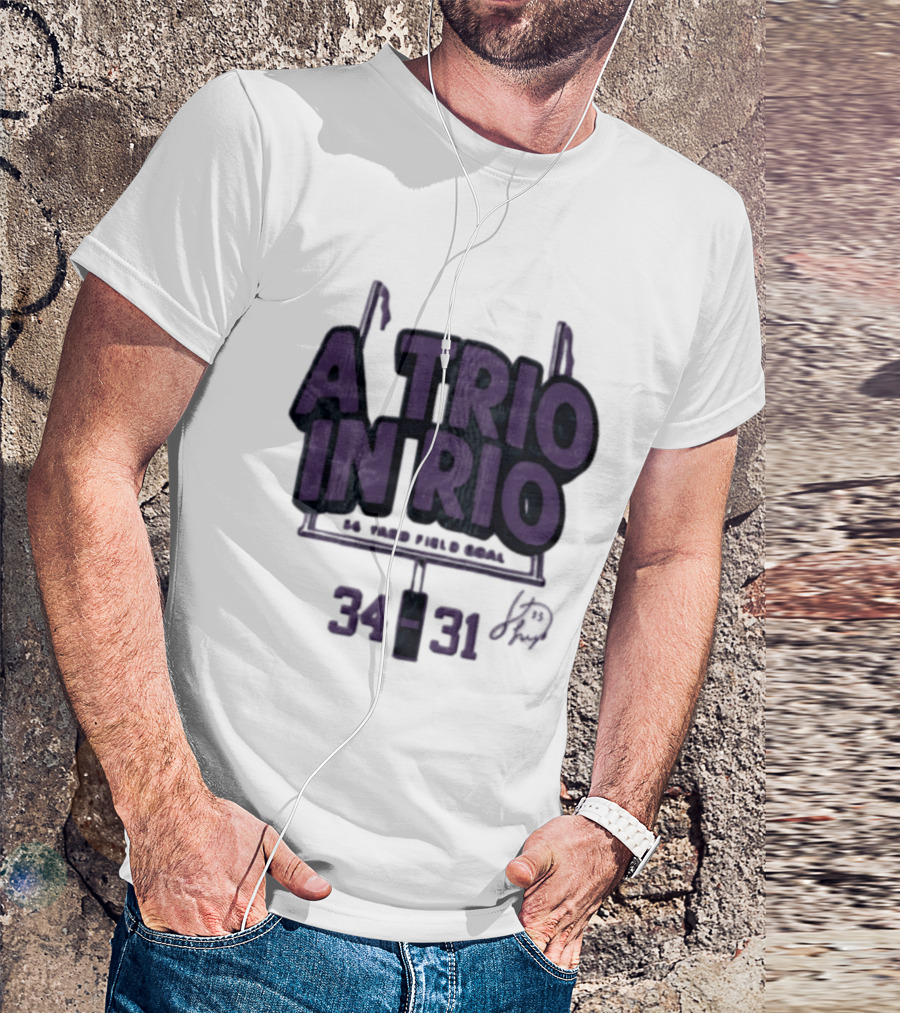 A Trio In Rio 34 31 Baltimore Ravens Victory Celebration T-Shirt