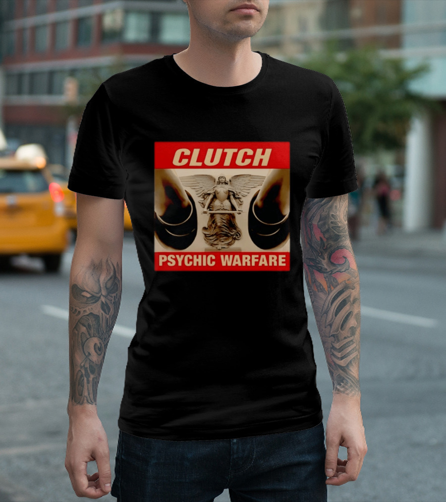 Clutch Psychic Warfare Angel Hard Rock Music T-Shirt