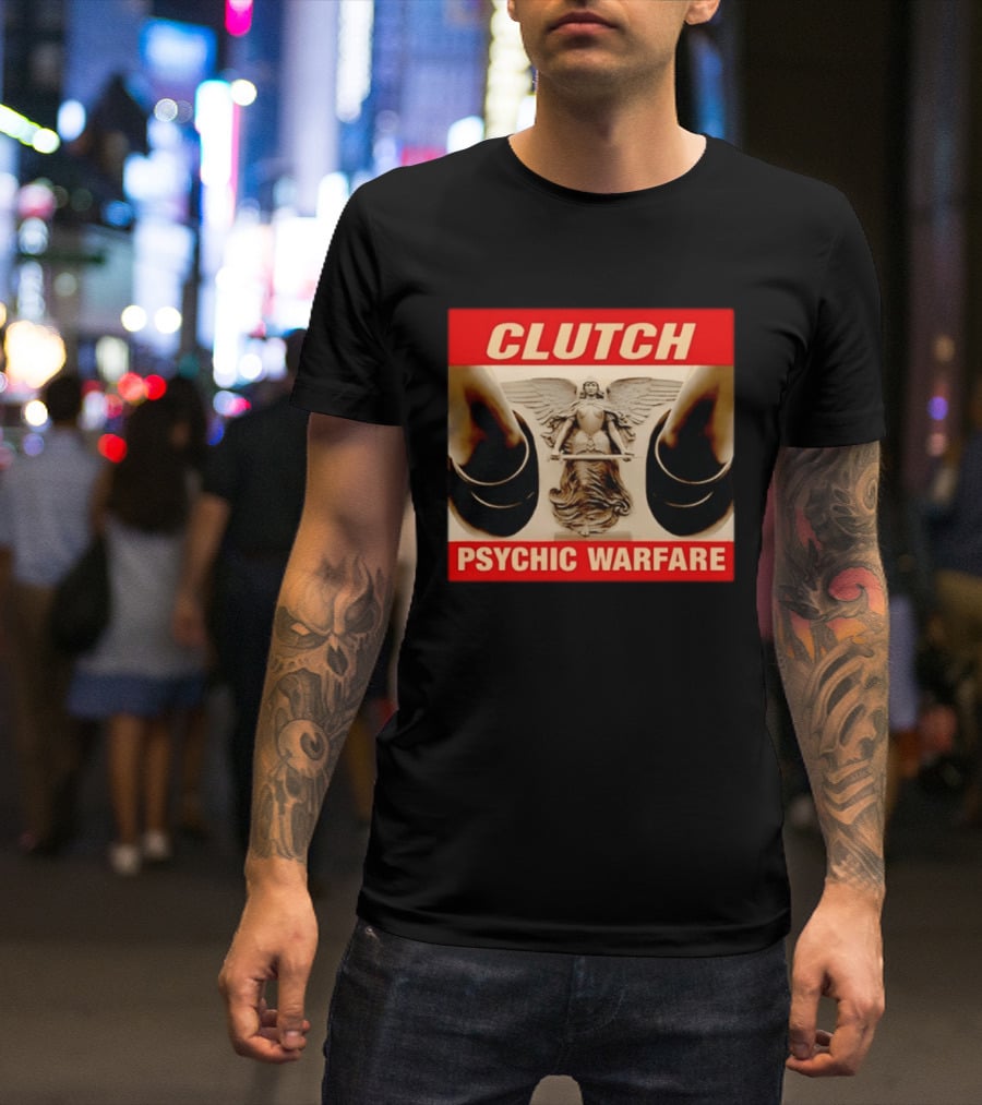 Clutch Psychic Warfare Angel Hard Rock Music T-Shirt