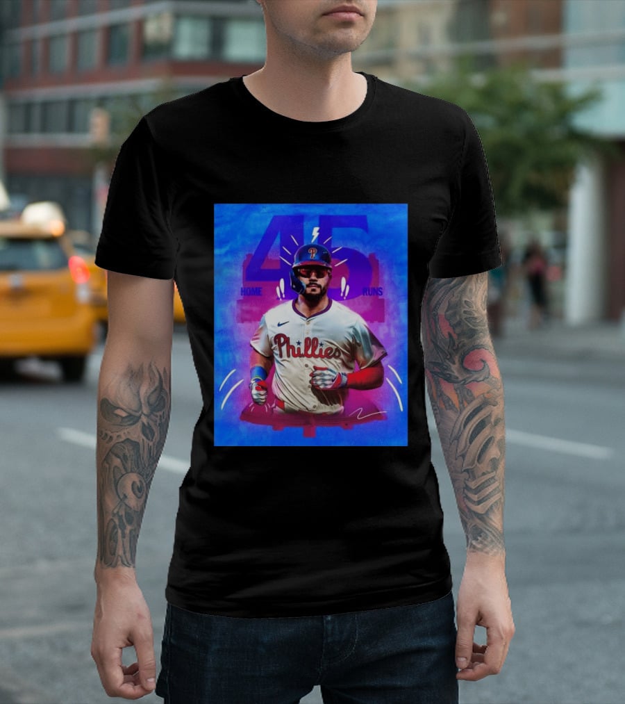 Kyle Schwarber 45 Home Runs Phillies MLB Leaderboard Season T-Shirt