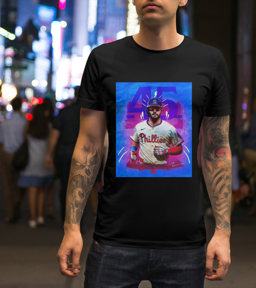 Kyle Schwarber 45 Home Runs Phillies MLB Leaderboard Season T-Shirt