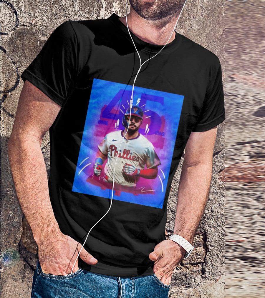 Kyle Schwarber 45 Home Runs Phillies MLB Leaderboard Season T-Shirt