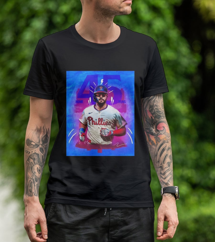 Kyle Schwarber 45 Home Runs Phillies MLB Leaderboard Season T-Shirt