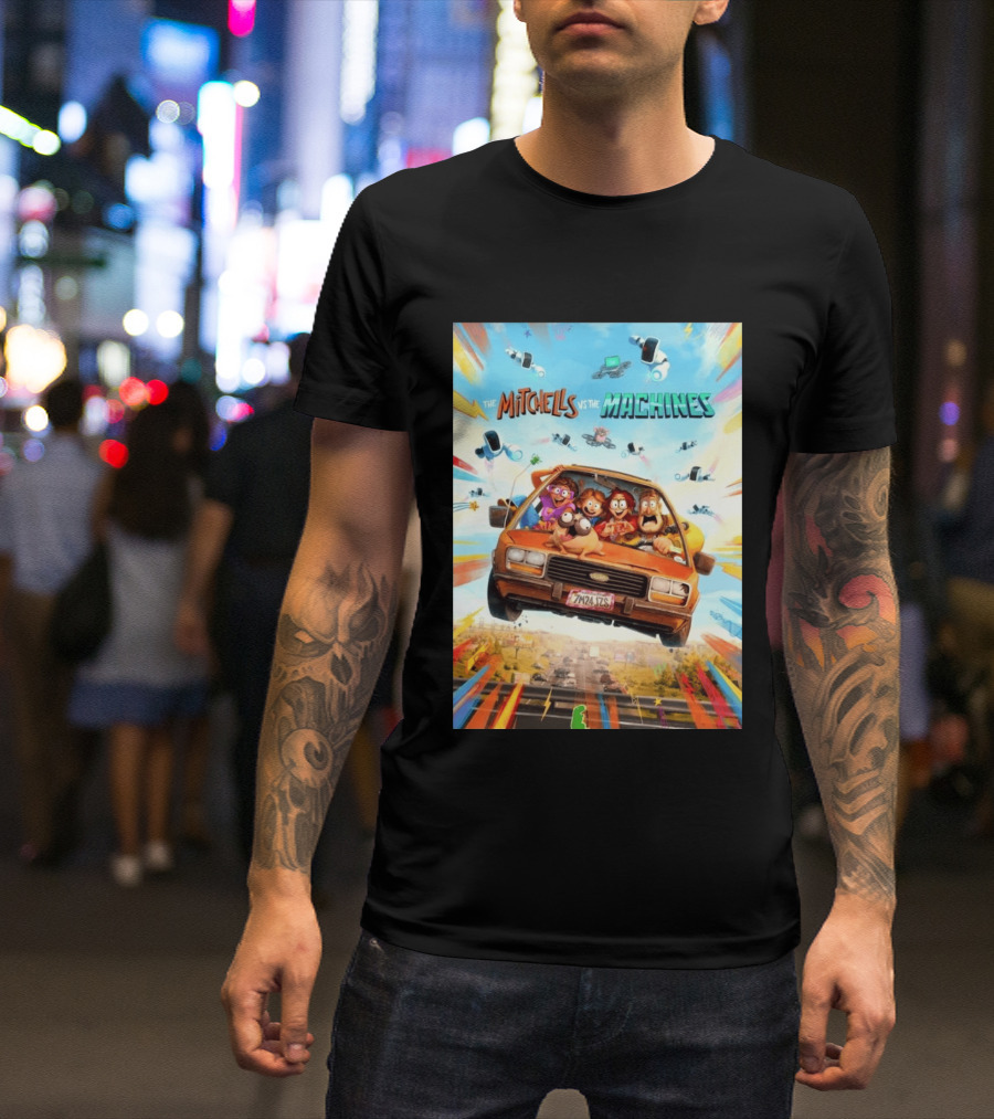 The Mitchells Vs The Machines Animated Family Adventure Robot Chaos T-Shirt