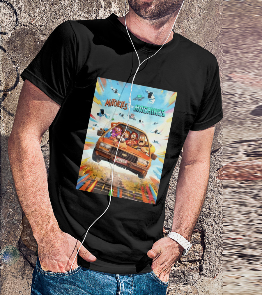 The Mitchells Vs The Machines Animated Family Adventure Robot Chaos T-Shirt