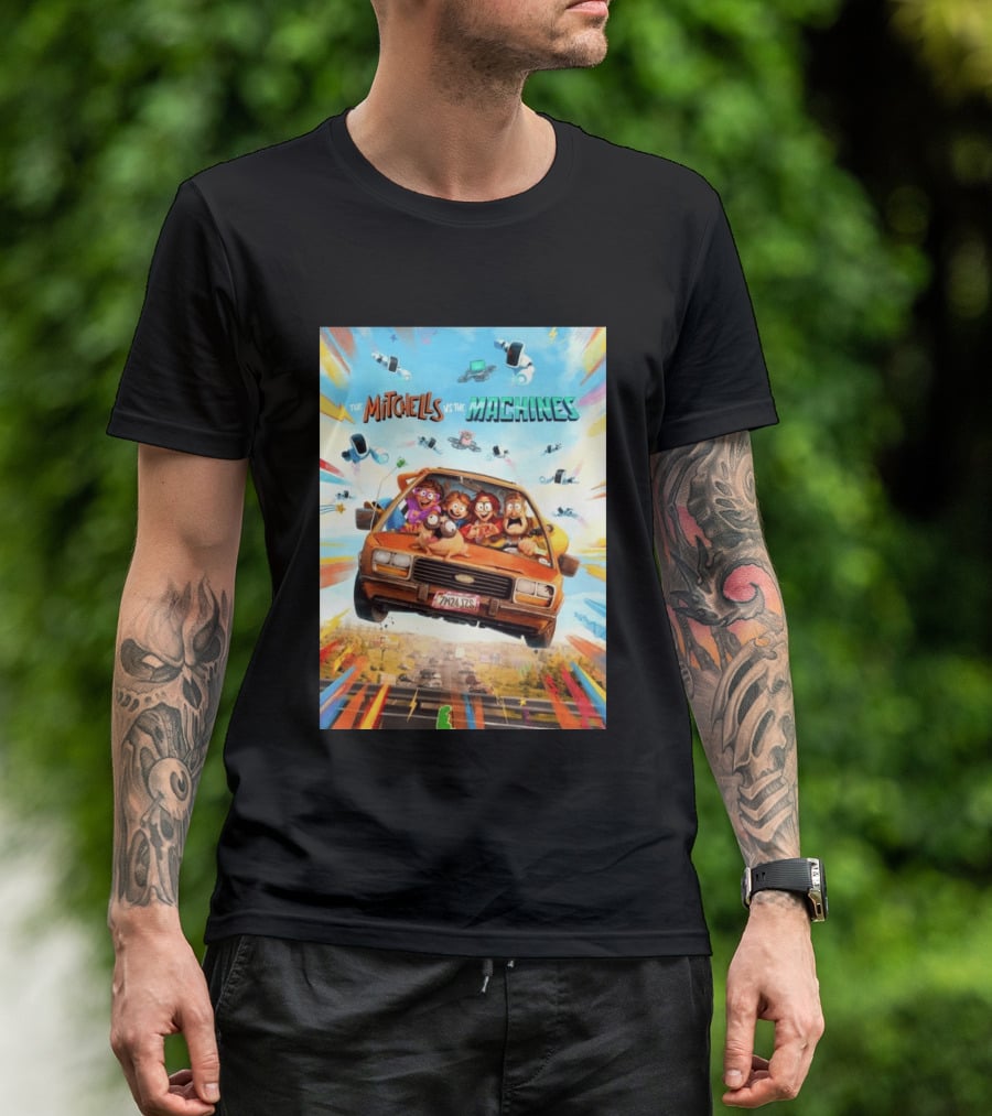 The Mitchells Vs The Machines Animated Family Adventure Robot Chaos T-Shirt