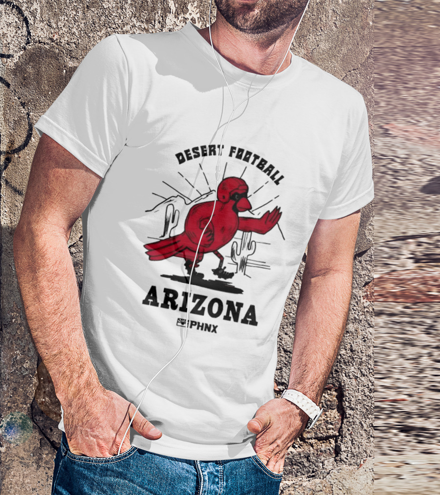 Arizona Desert Football PHNX Bird Cactus Sports T-Shirt