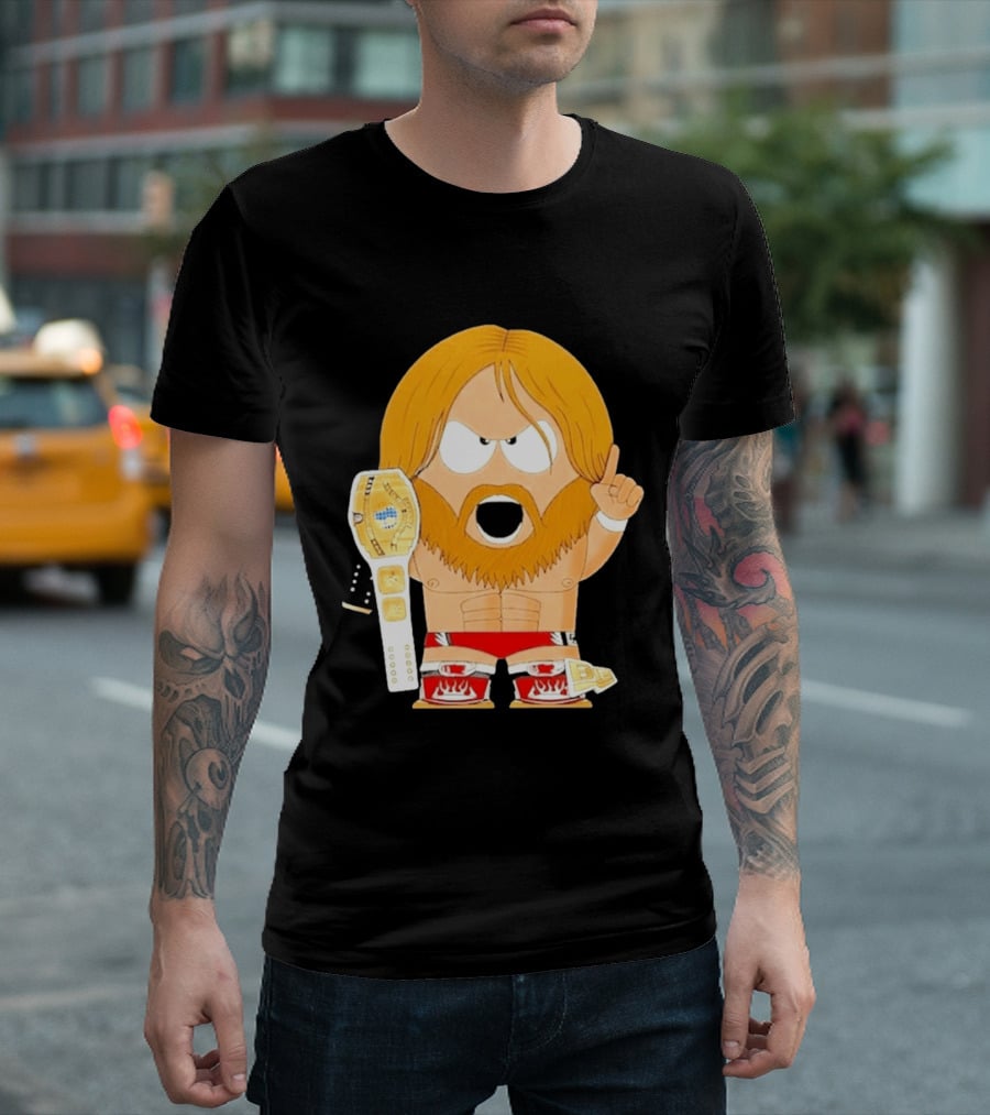 Daniel Bryan Parody Cartoon WWE Champion Belt T-Shirt