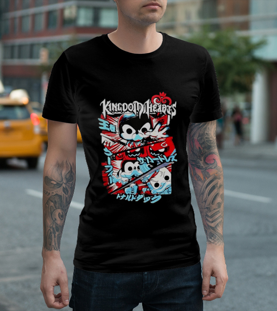 Kingdom Hearts Mickey Mouse Goofy Donald Duck Manga T-Shirt