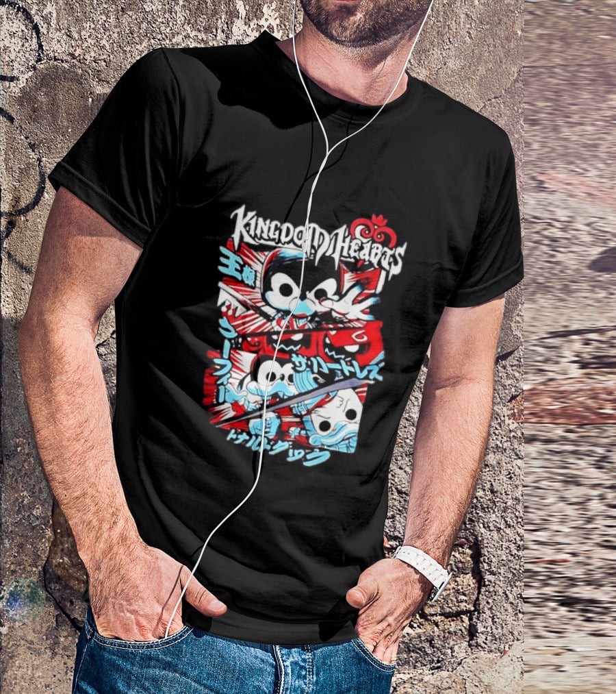 Kingdom Hearts Mickey Mouse Goofy Donald Duck Manga T-Shirt