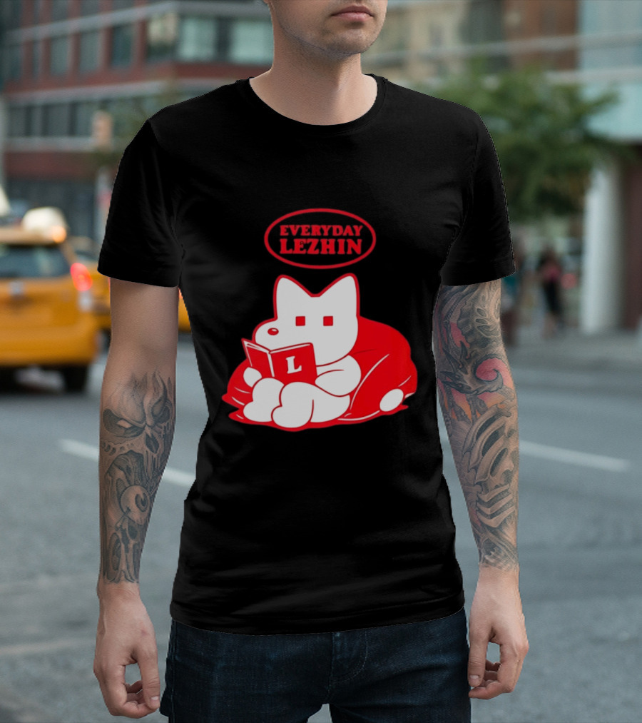 Everyday Lezhin Reading Webtoon Relaxing Cartoon Character With Book T-Shirt