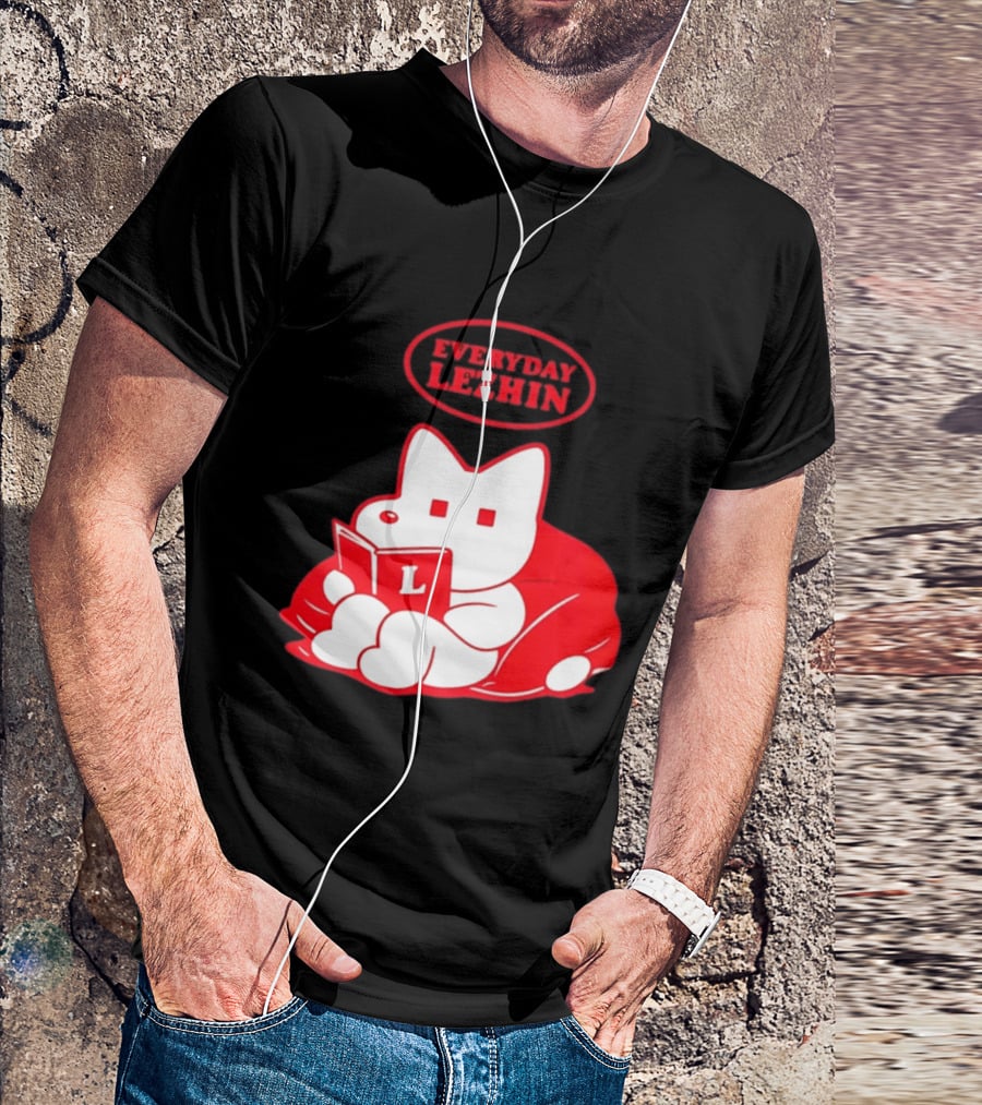 Everyday Lezhin Reading Webtoon Relaxing Cartoon Character With Book T-Shirt