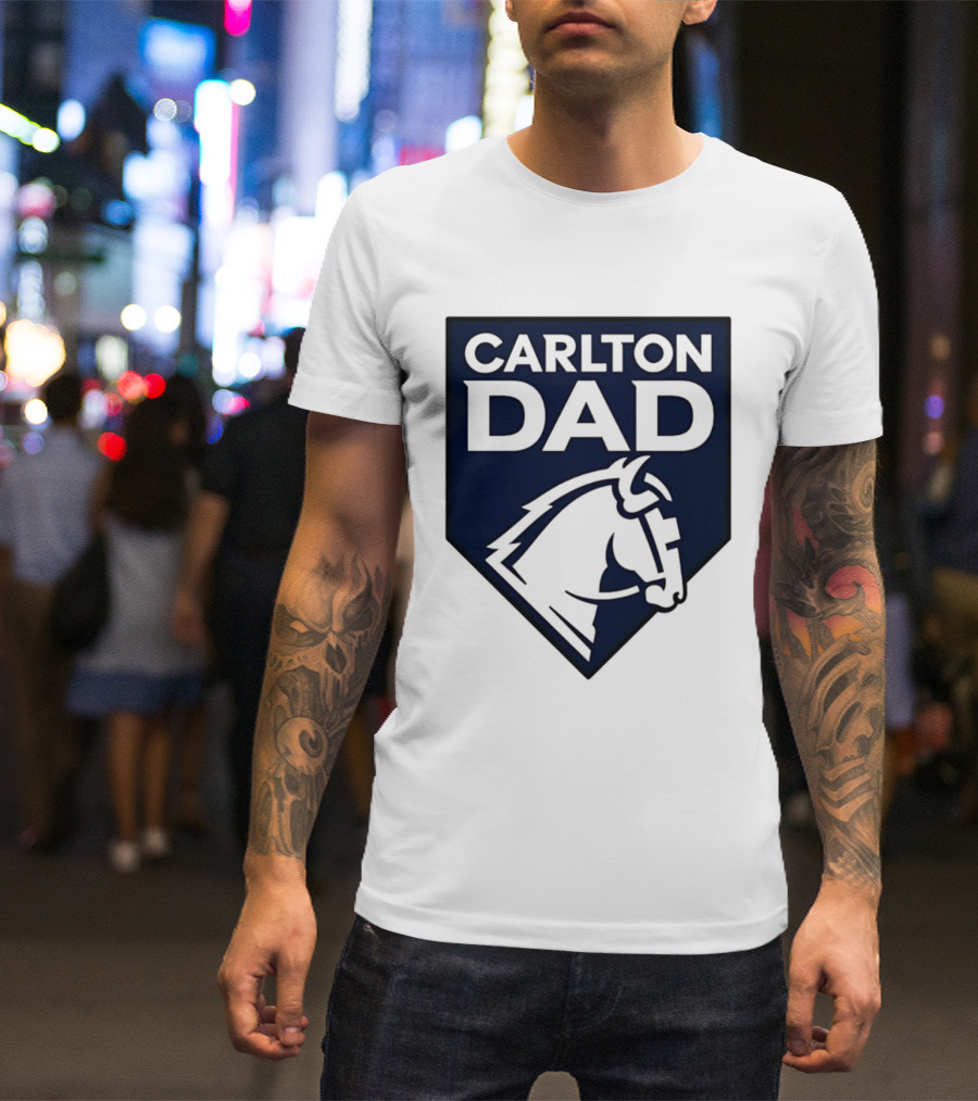 Carlton Dad AFL Father Football Club Horse T-Shirt