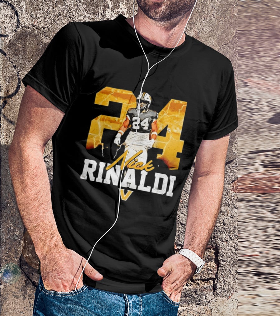 Nick Rinaldi 24 Vanderbilt Commodores NCAA Football Lightning T-Shirt