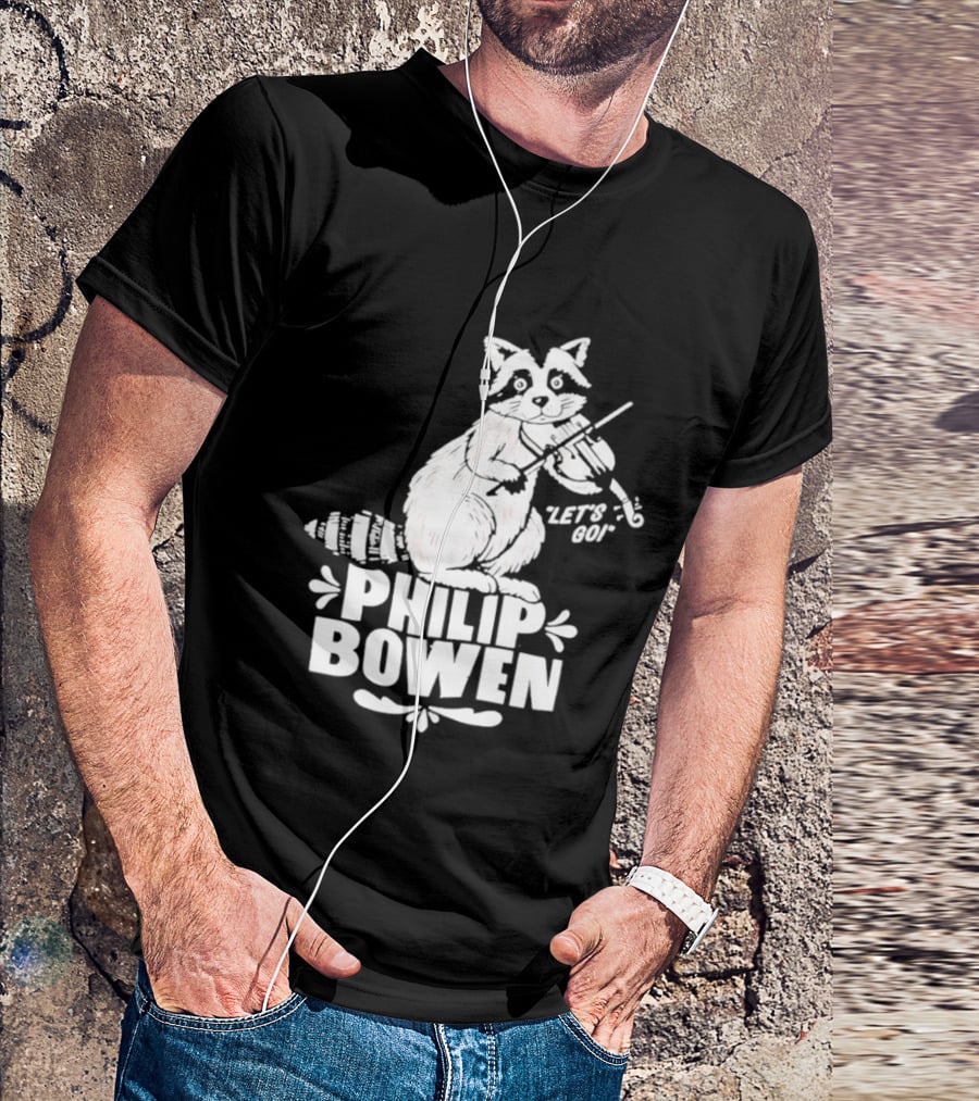Philip Bowen Raccoon Playing Violin Let's Go T-Shirt
