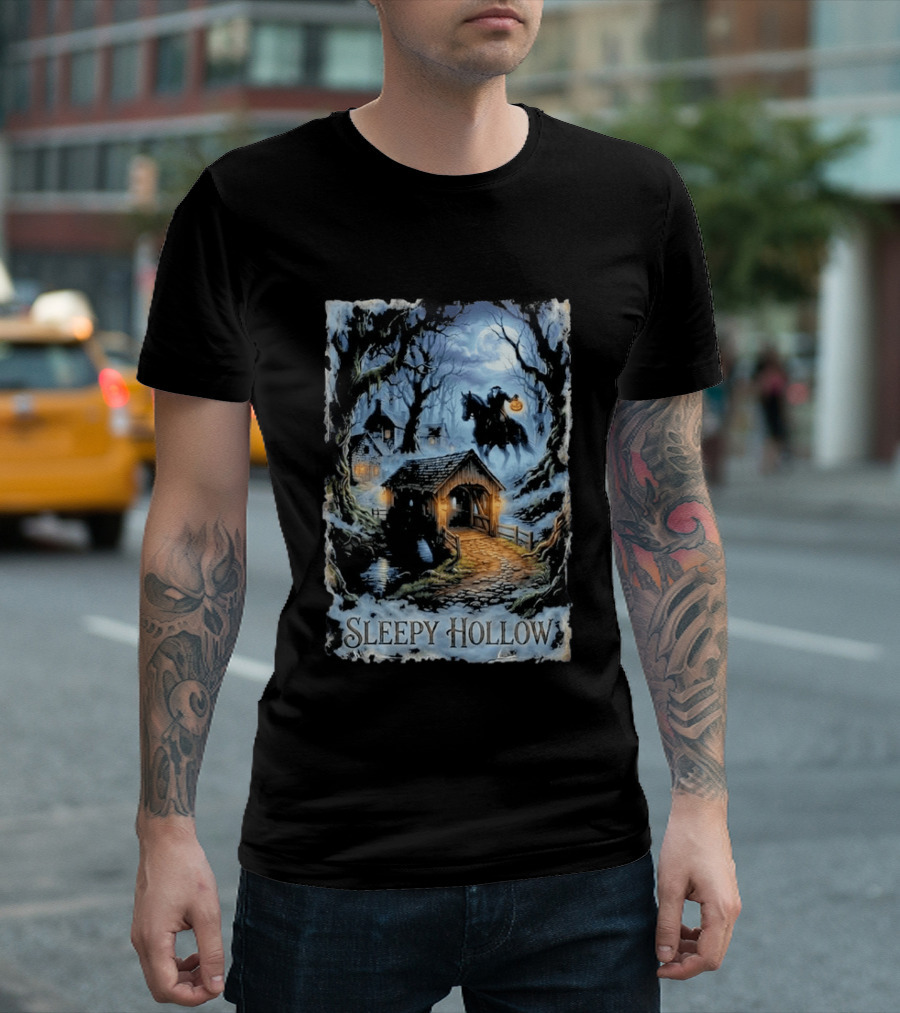 Sleepy Hollow Halloween Headless Horseman Bridge Scene Jack & Jones T-Shirt