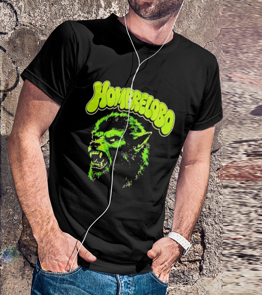 Hombrelobo Werewolf Neon Green Horror T-Shirt