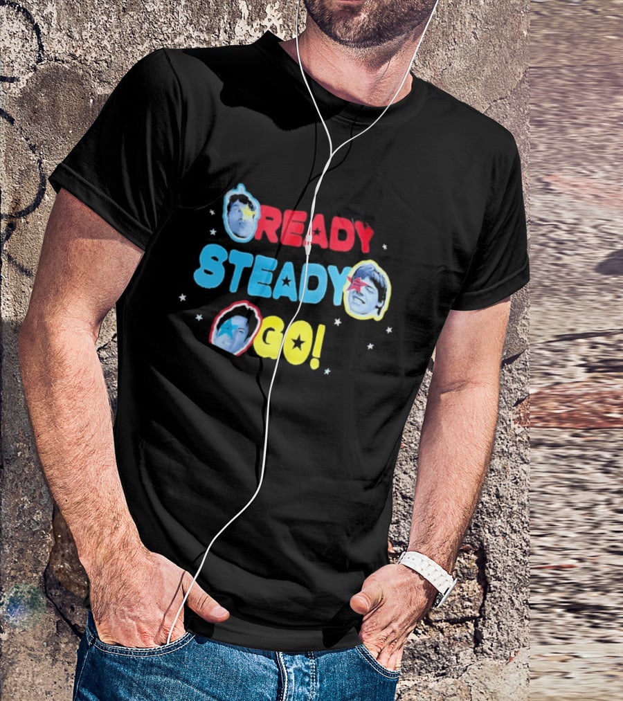 Ready Steady Go Friends Pop Music Colorful Star Portraits T-Shirt