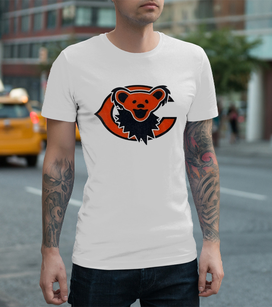 Chicago Bears Grateful Dead Dancing Bear T-Shirt