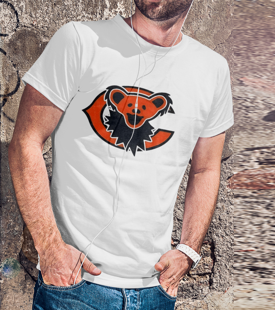 Chicago Bears Grateful Dead Dancing Bear T-Shirt