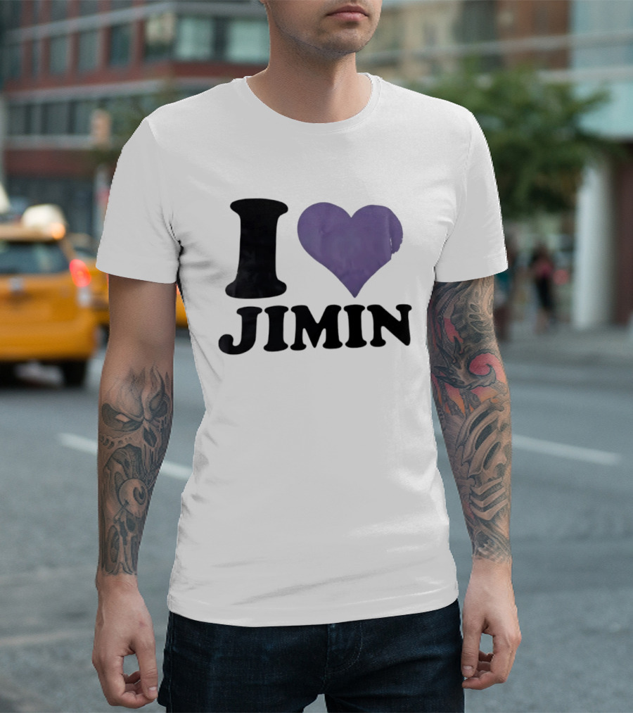 I Love Jimin Heart K Pop BTS Fan Merchandise T-Shirt