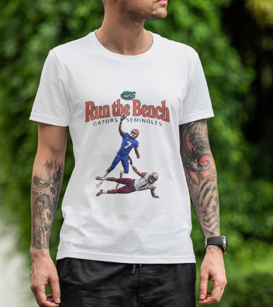 Run The Bench Gators Seminoles Football Rivalry T-Shirt