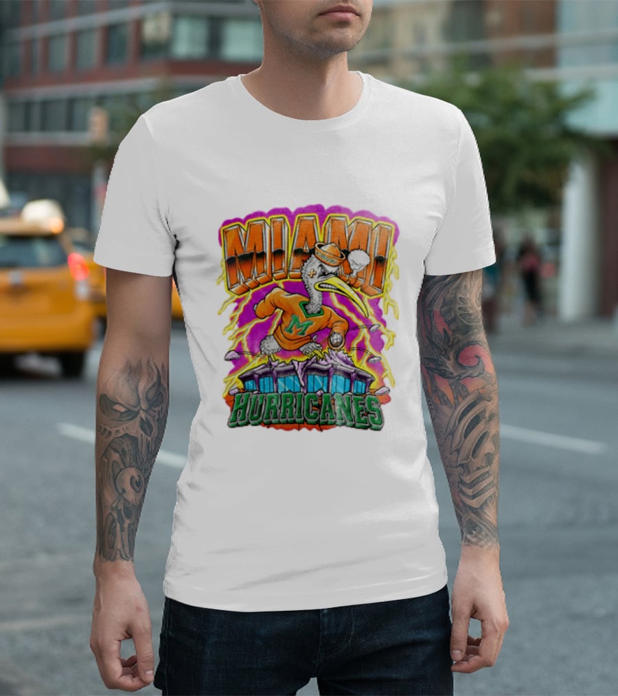 Miami Hurricanes Vintage Style Go Canes U Throwback T-Shirt