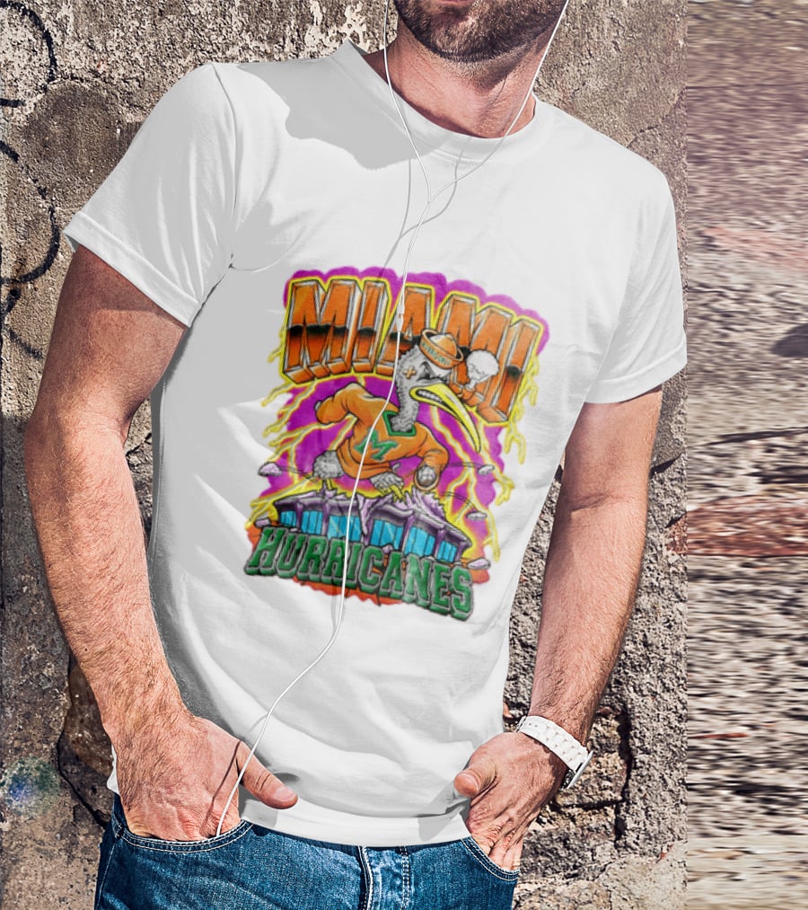 Miami Hurricanes Vintage Style Go Canes U Throwback T-Shirt