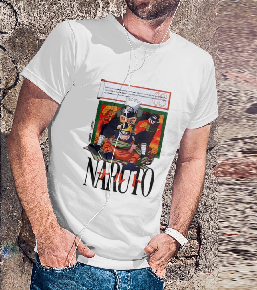 Naruto Kakashi 72 Series Manga Cover Style Anime T-Shirt