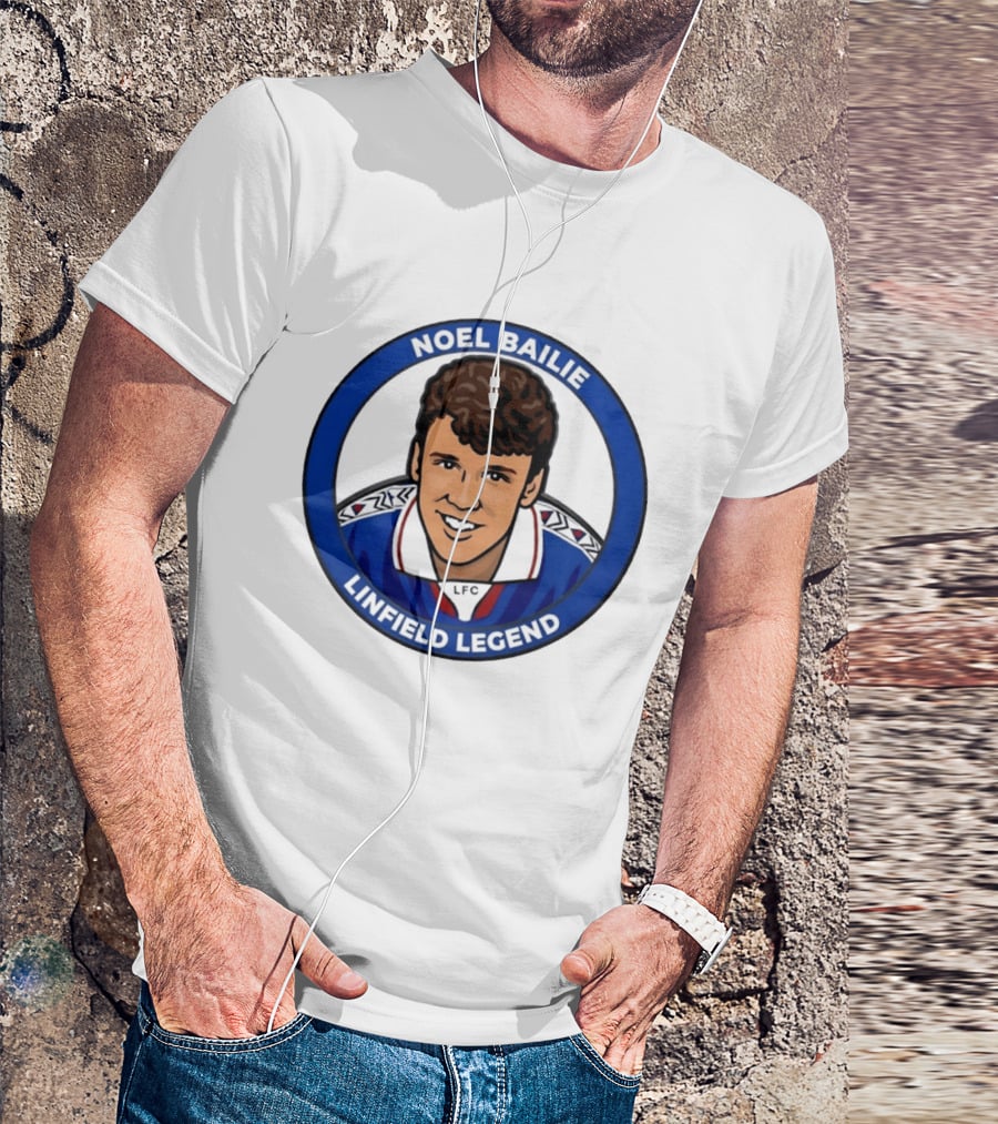 Noel Bailie Linfield Legend LFC Irish Football T-Shirt