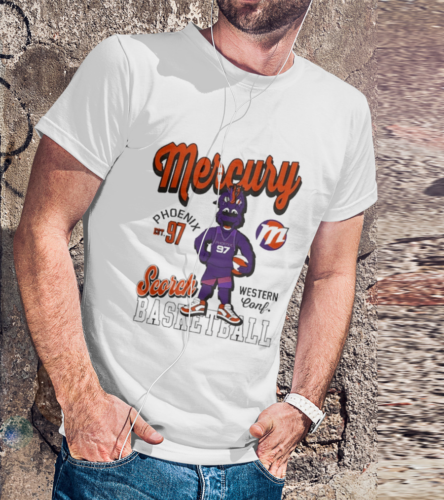 Mercury Phoenix 97 Scorch Western Conf Basketball T-Shirt