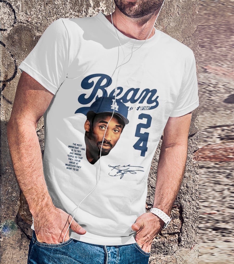 Puka Nacua Wears Bean Kobe Bryant Dodgers 24 T-Shirt