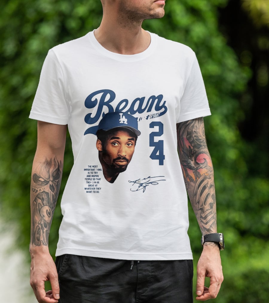 Puka Nacua Wears Bean Kobe Bryant Dodgers 24 T-Shirt