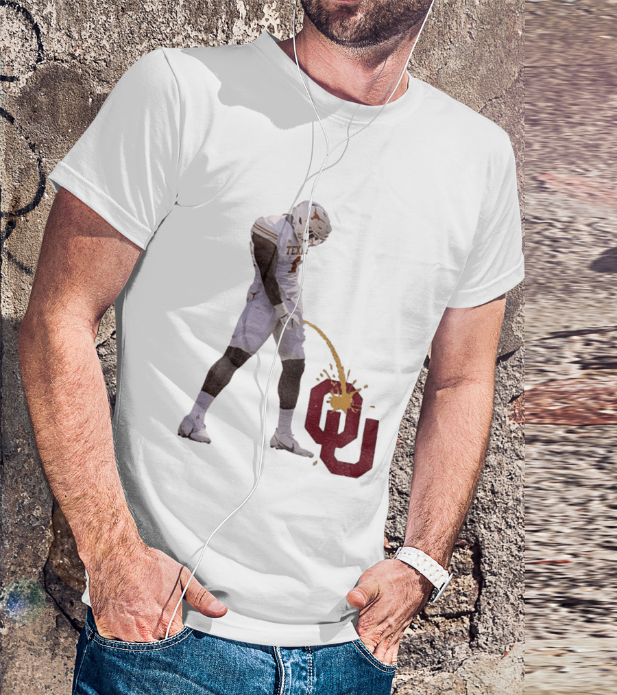 Texas Longhorns Xavier Worthy #1 Pee On Oklahoma Sooners OU Football Rivalry T-Shirt