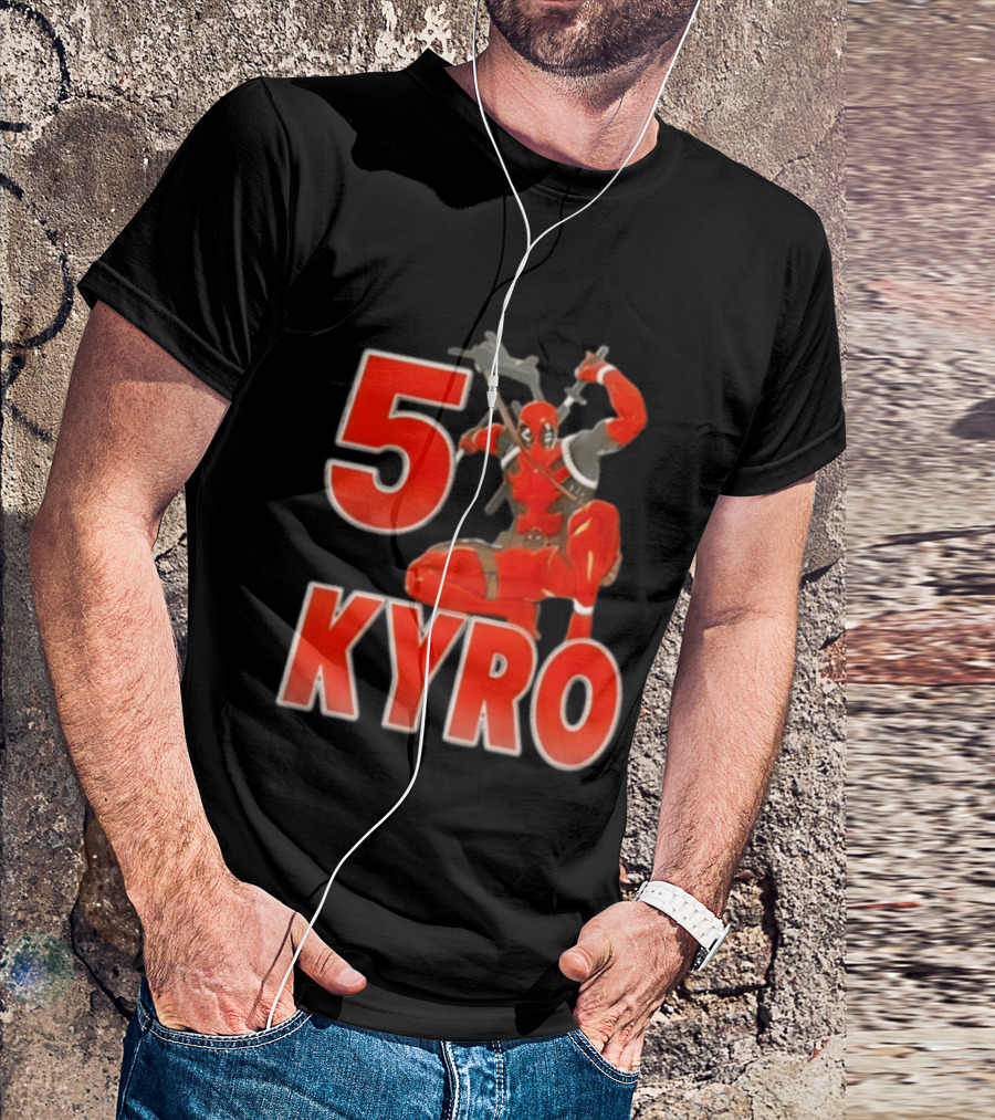 5 Kyro Crouching Deadpool With Swords T-Shirt