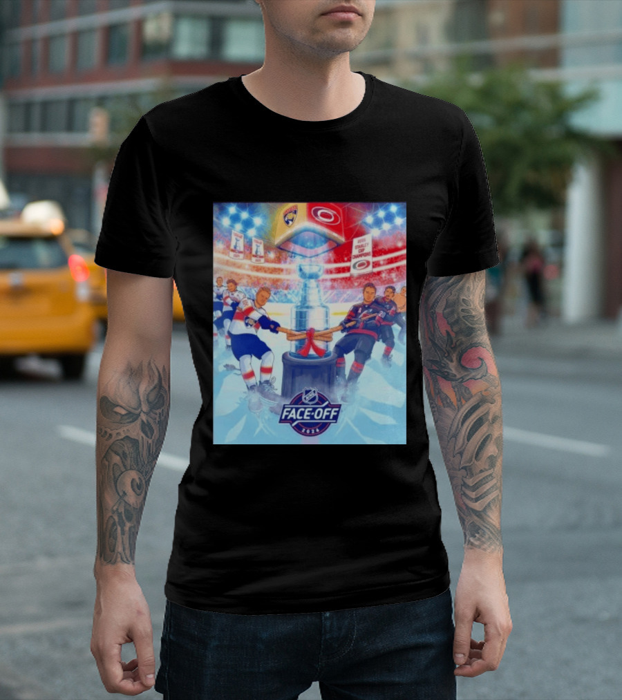 NHL Face Off 2026 Stanley Cup Florida Panthers Vs Carolina Hurricanes Ice Hockey Showdown T-Shirt