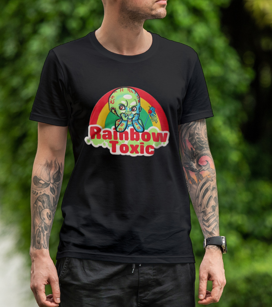 Rainbow Toxic Chucky Green Baby Doll T-Shirt