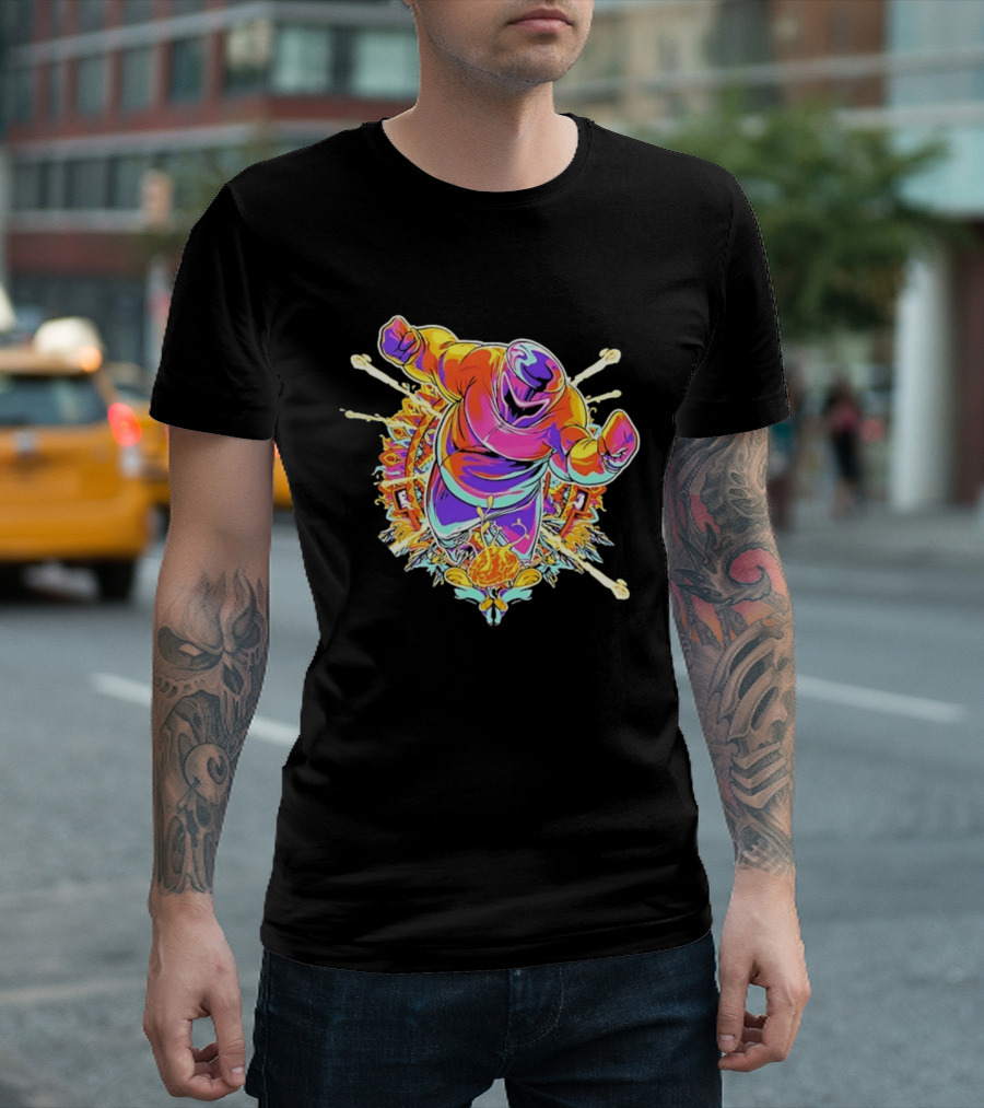 Colorful Psychedelic Boxer With Mandala And Brain Explosion T-Shirt