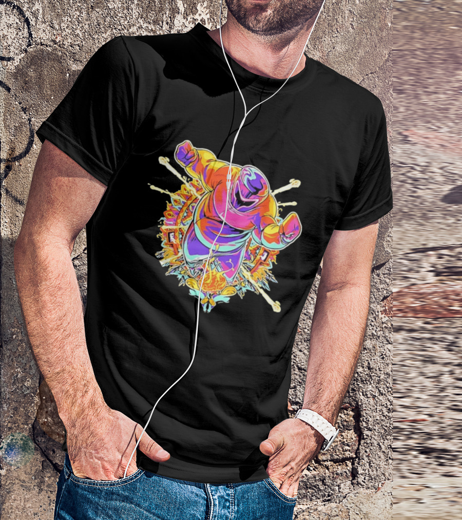 Colorful Psychedelic Boxer With Mandala And Brain Explosion T-Shirt