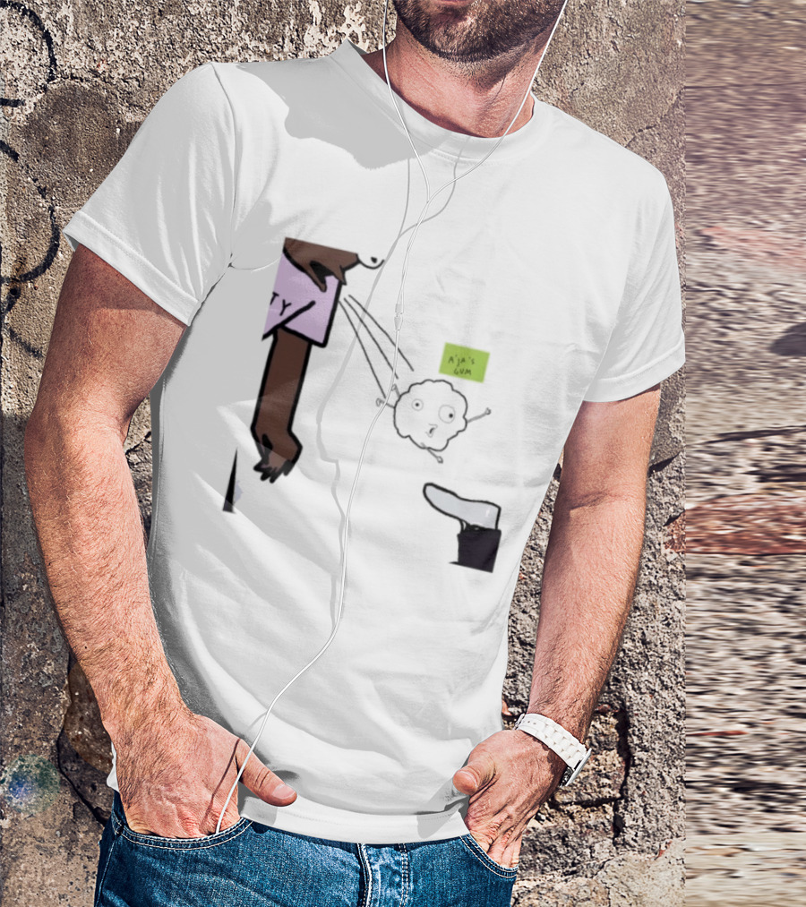 A'ja Wilson Pregame Gum Out Of Her Mouth Cartoon Style Humor T-Shirt