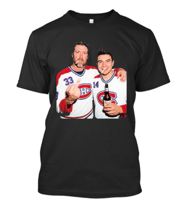 Patrick Roy Nick Suzuki Coors Montreal Canadiens Middle Finger Smoking T-Shirt