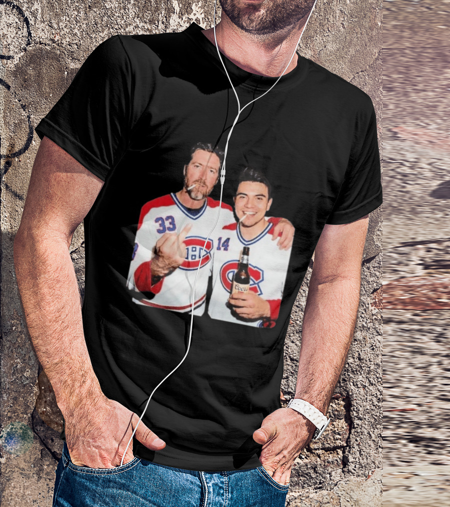 Patrick Roy Nick Suzuki Coors Montreal Canadiens Middle Finger Smoking T-Shirt