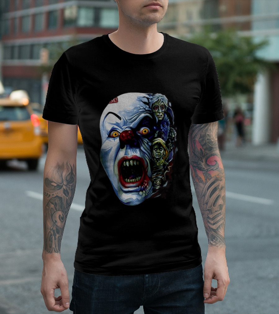 Pennywise The Dancing Clown Stephen King's IT Horror Nightmare Faces T-Shirt