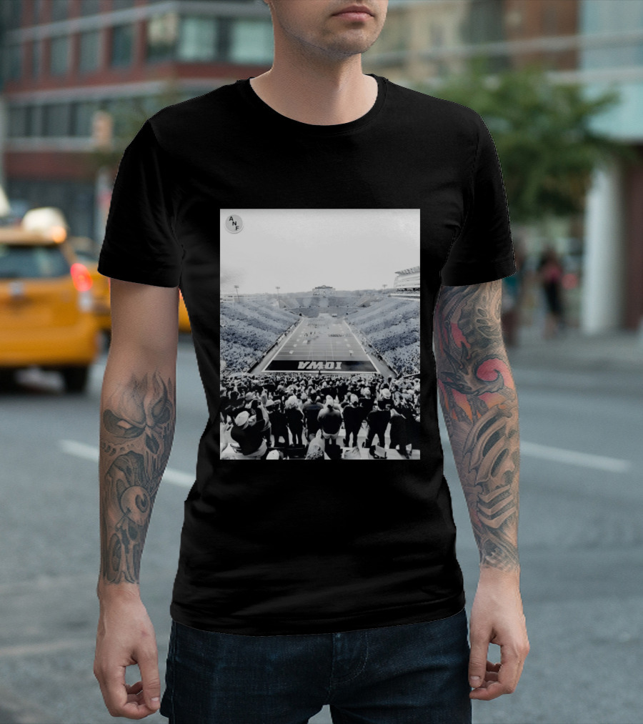 Iowa Football ANF Black And Gold Spirit Game Stadium View T-Shirt