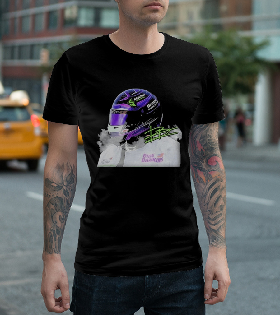 Soul Motorsports Dion Dawkins Racing Helmet Signature T-Shirt